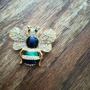Colorful bee brooch